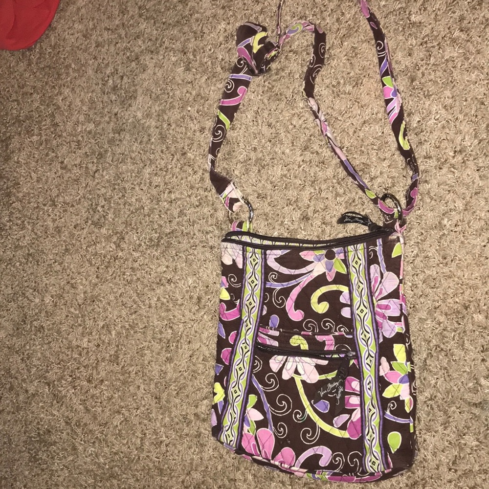 Vera Bradley purple floral shoulder bag